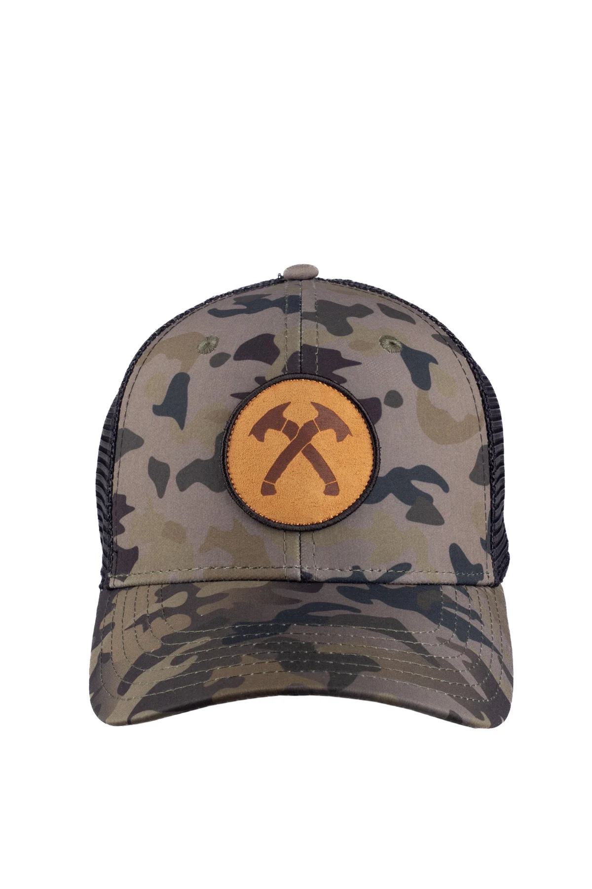 Camo Crossed Hawks Trucker Hat - Image 2