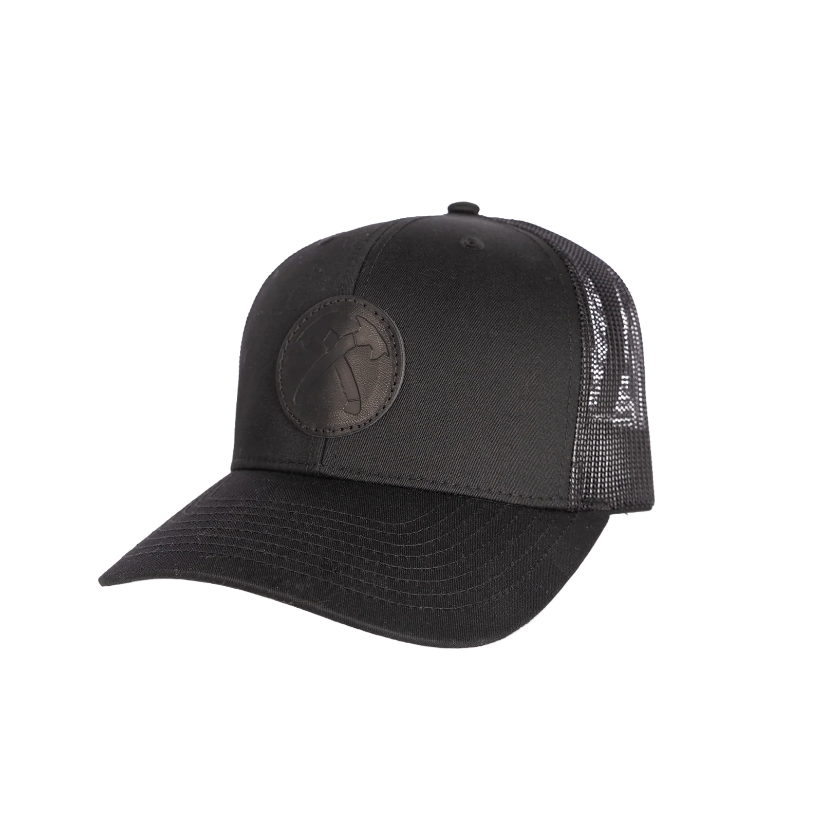 Blackout Leather Patch Hat