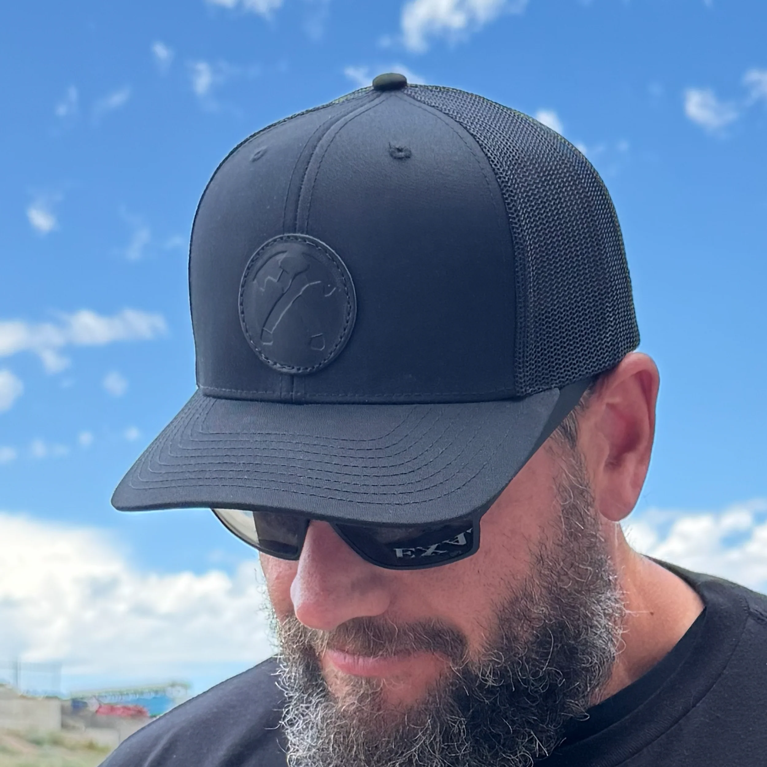 Blackout Leather Patch Hat - Image 3