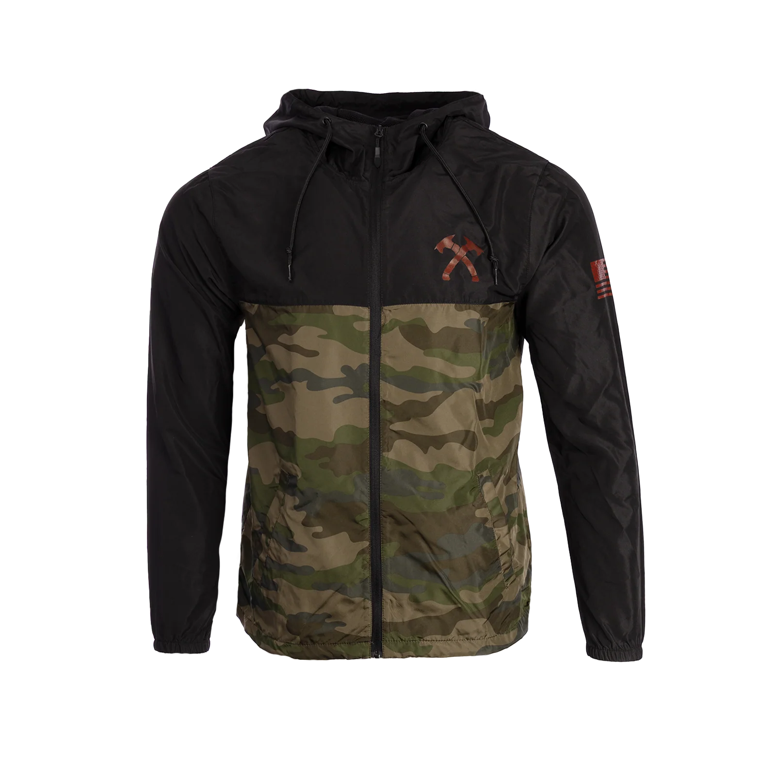 Crossed Hawks Camo Windbreaker