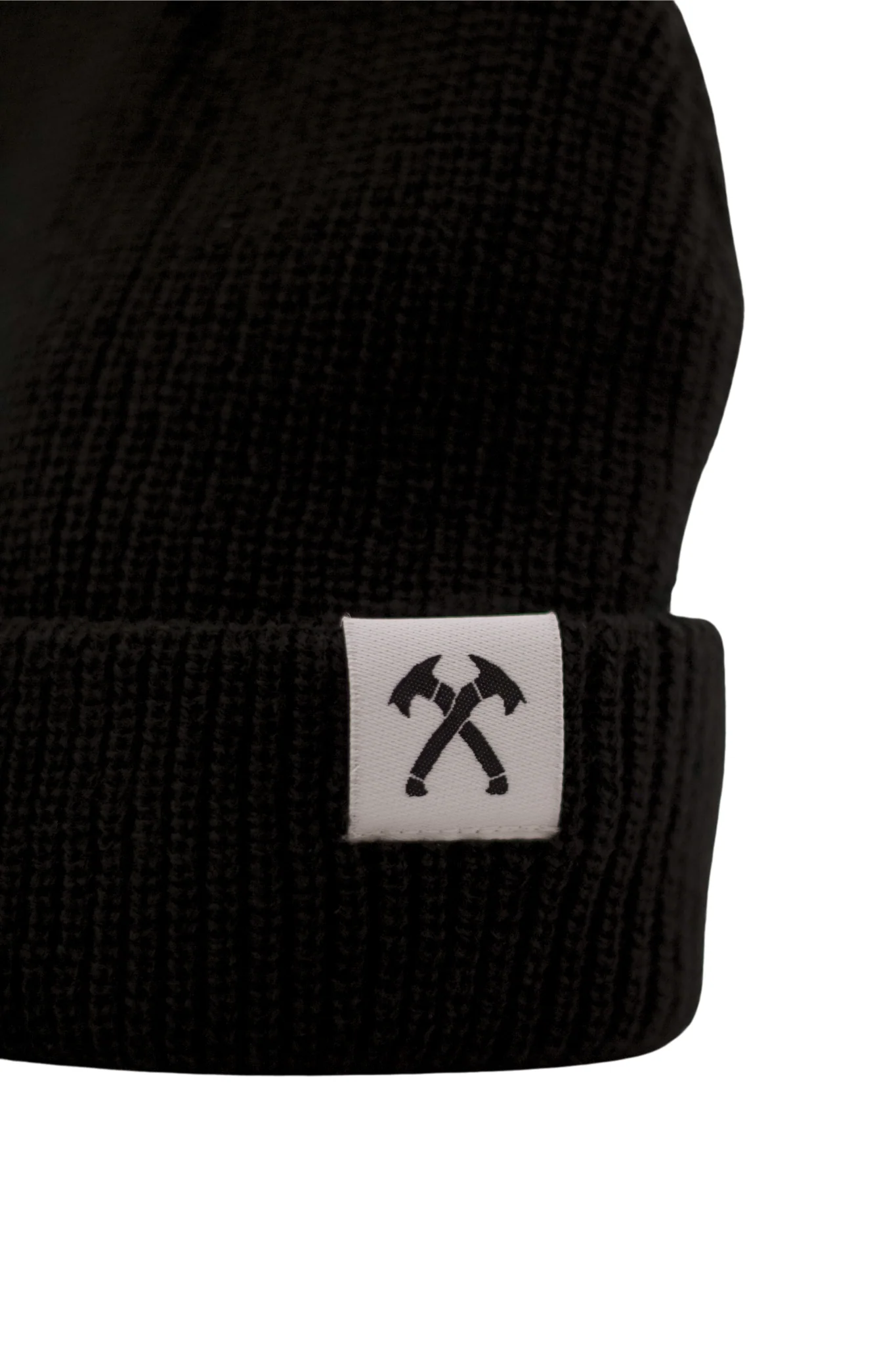 Black Crossed Hawks Knit Beanie - Image 2