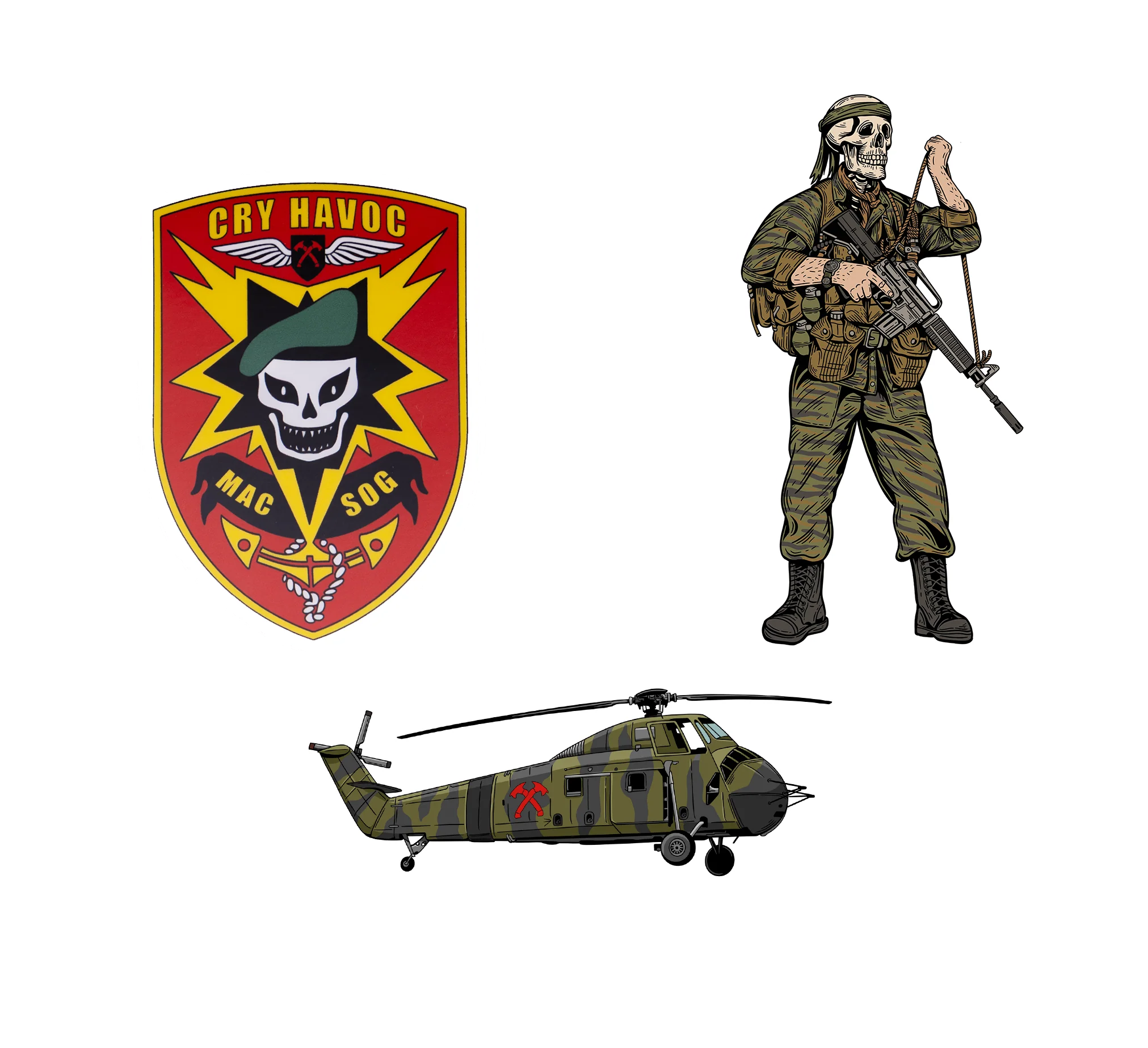 Cry Havoc Sticker Pack – MACV-SOG Edition