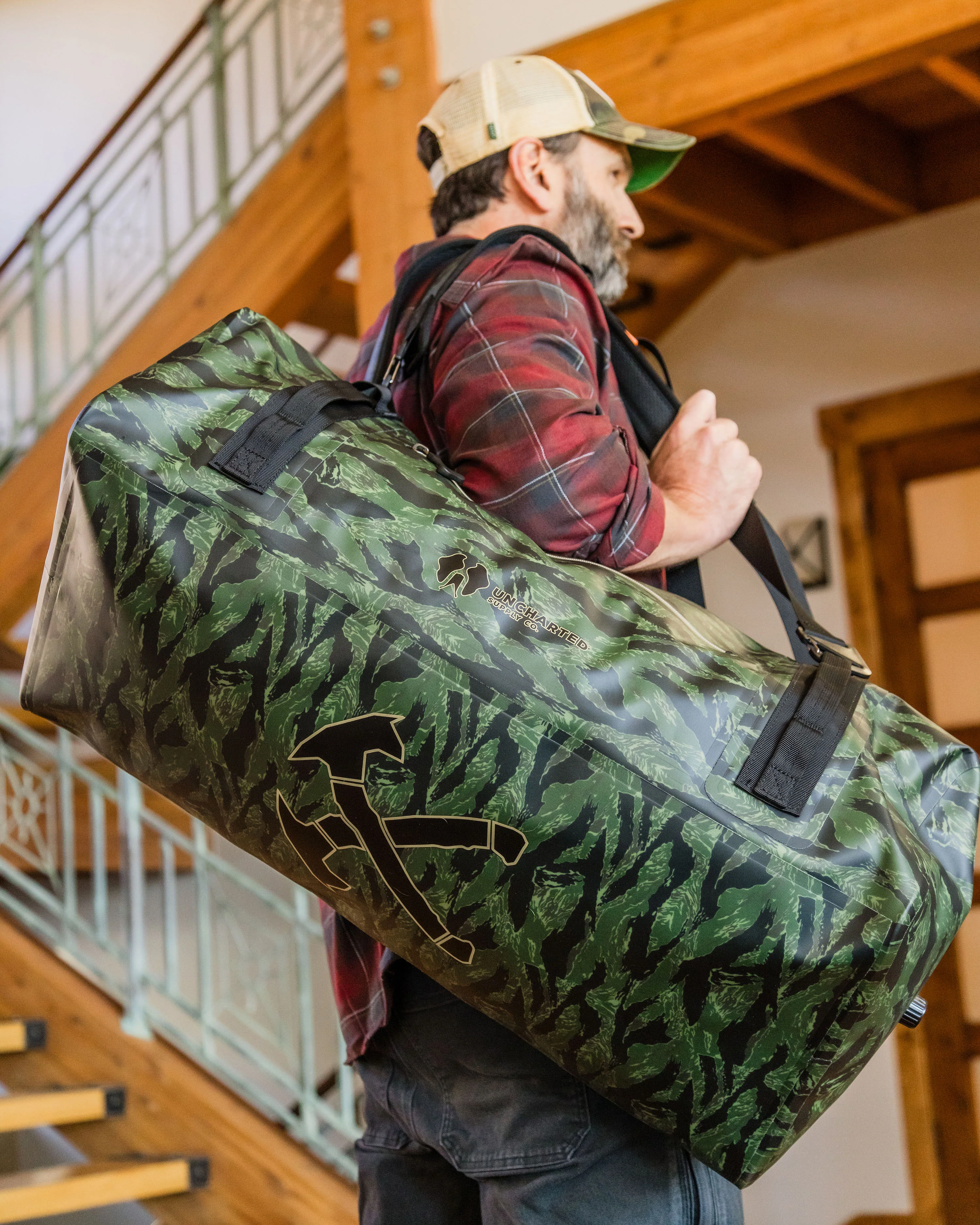 Jack Carr X Uncharted Supply Co. 65L Vault Tiger Stripe Duffel - Image 2